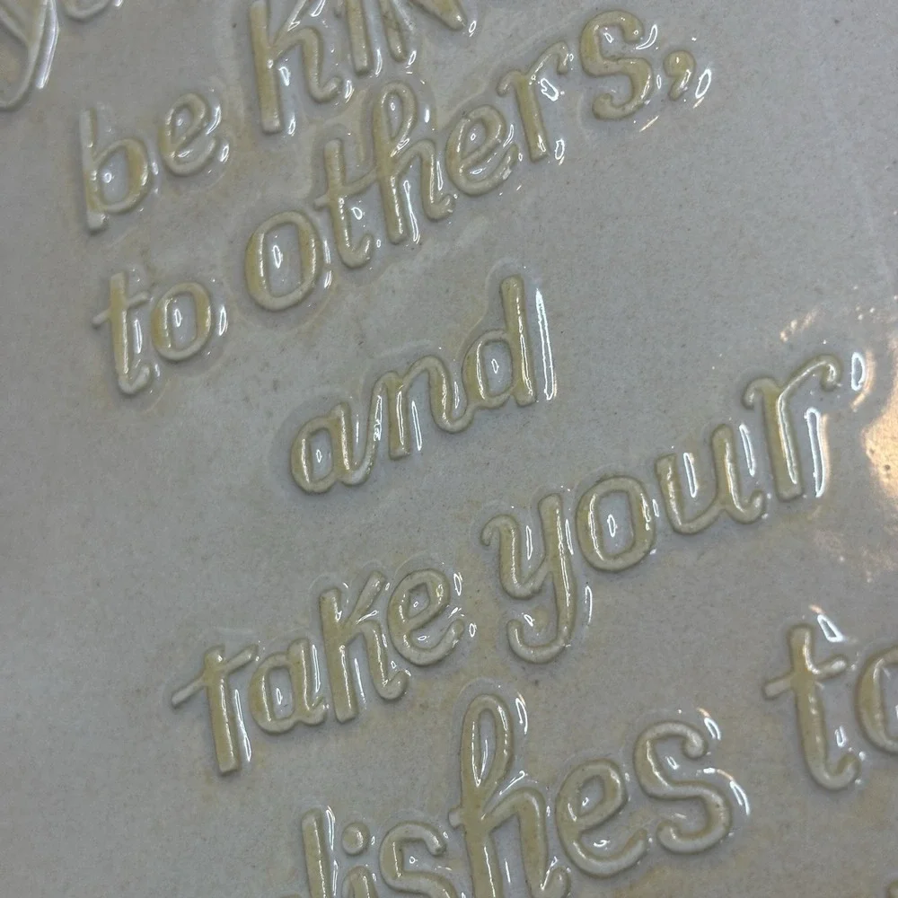 Y2K Hallmark Vintage Ceramic Plaque Be Kind Believe‎ Cottage Grandmacore Decor